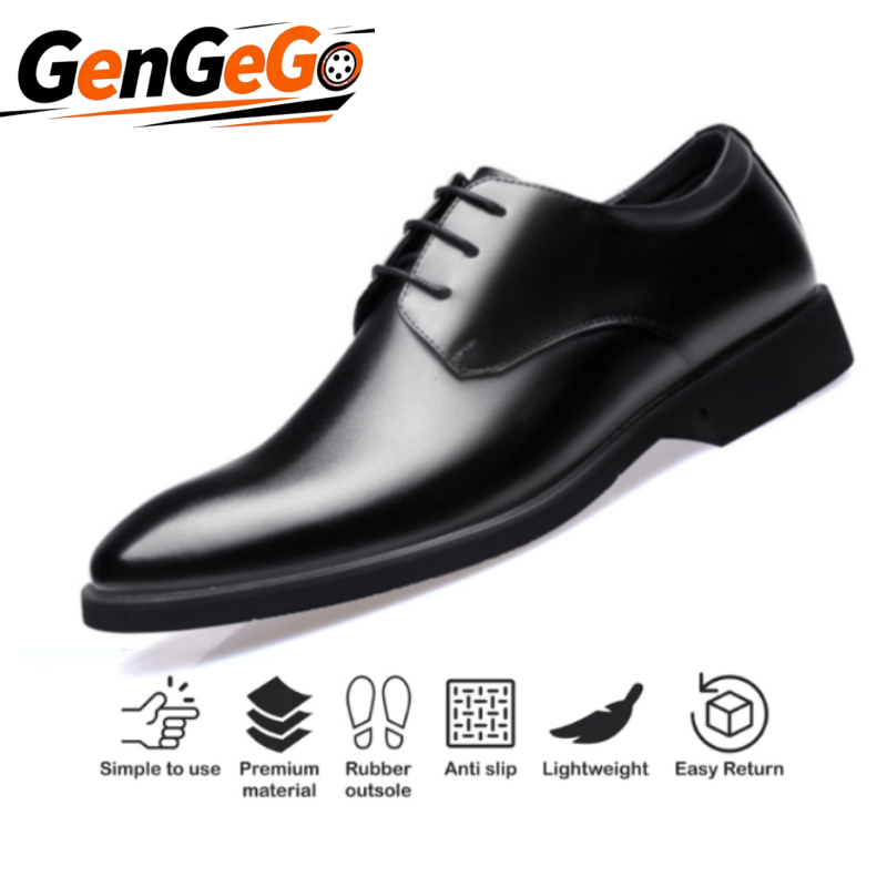 GenGeGo Sepatu kulit pria Korea, sepatu bisnis, sepatu kulit formal, sepatu kantor
