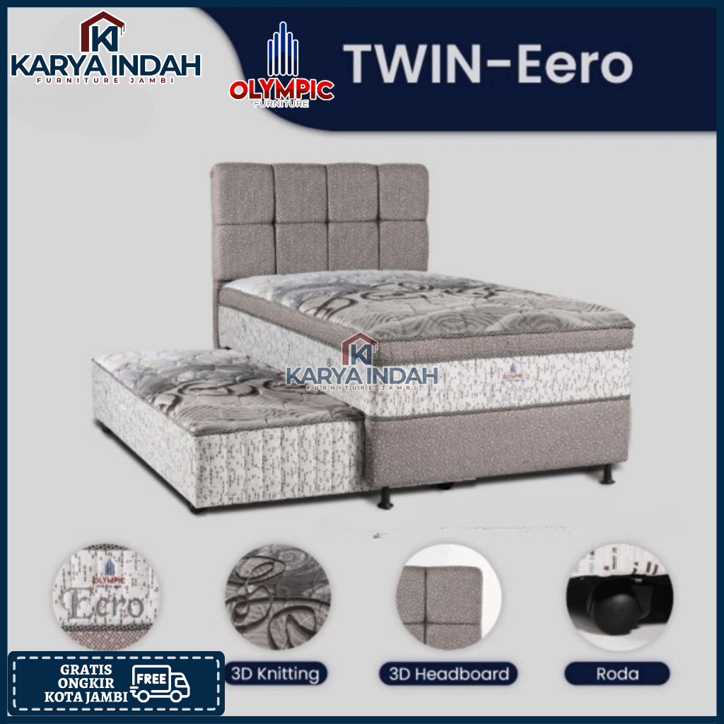 Bed Sorong OLYMPIC TWIN EERO PLUSH TOP Anak TwinBed 2in1 Lapis PLUSHTOP Olympic