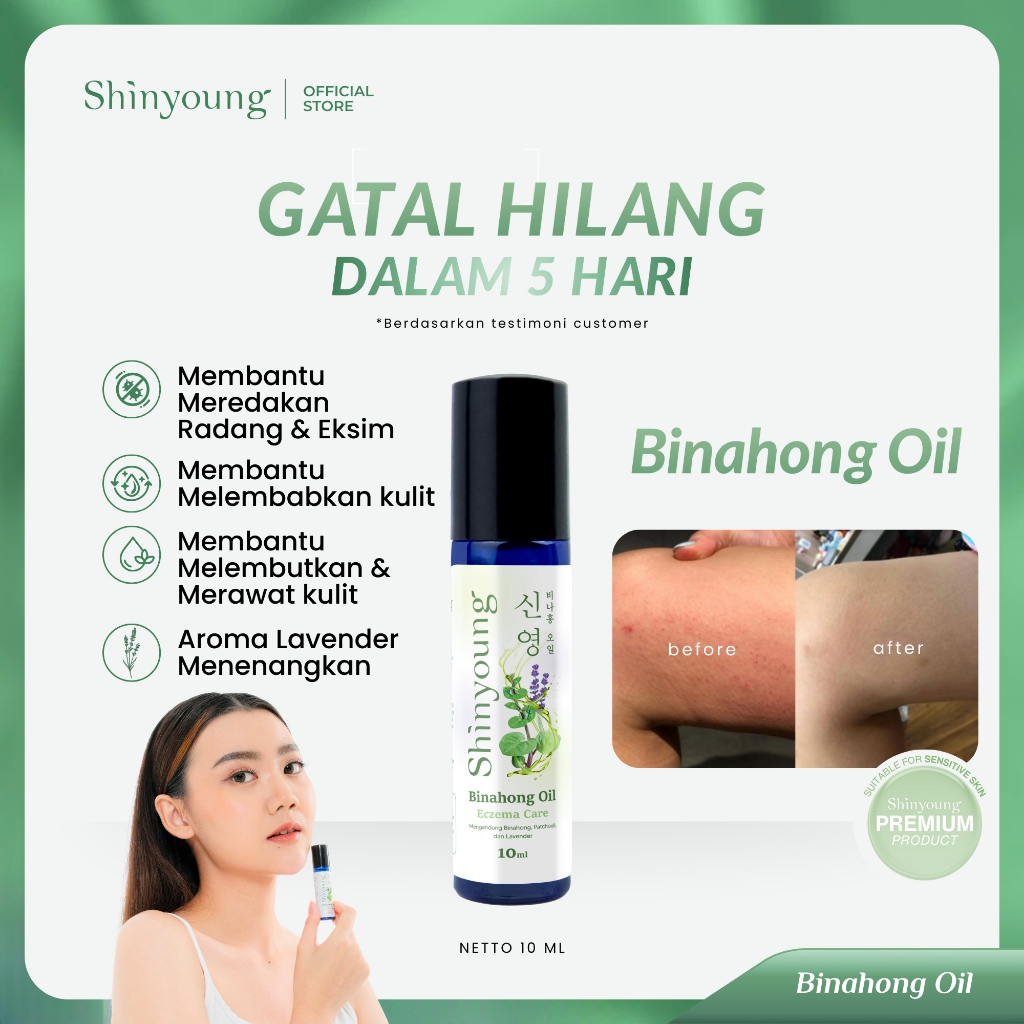 SHINYOUNG Binahong Oil 10ml - Sembuhkan Gatal Luka Radang Eksim Kulit