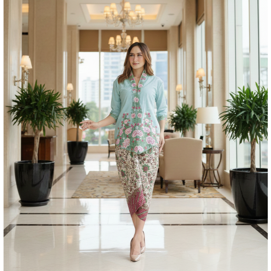 Kebaya encim set rok  Kebaya bordir  Kebaya Modern  Kebaya Grosir  kebayaknf  Kebaya Lengan Sesiku  