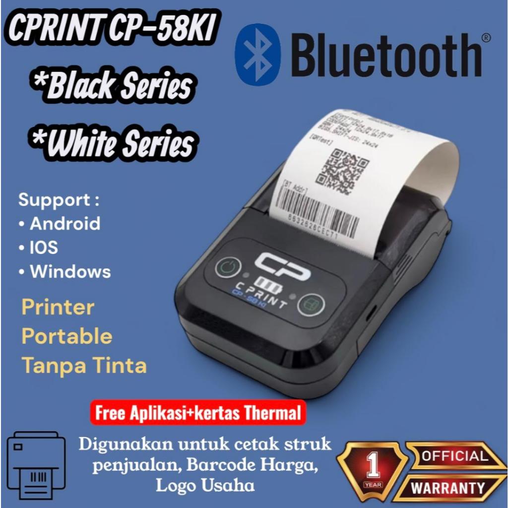 ( COD )BONUS APLIKASI + KERTAS THERMAL Original Printer thermal / Printer Bluetooth thermal kasir 58