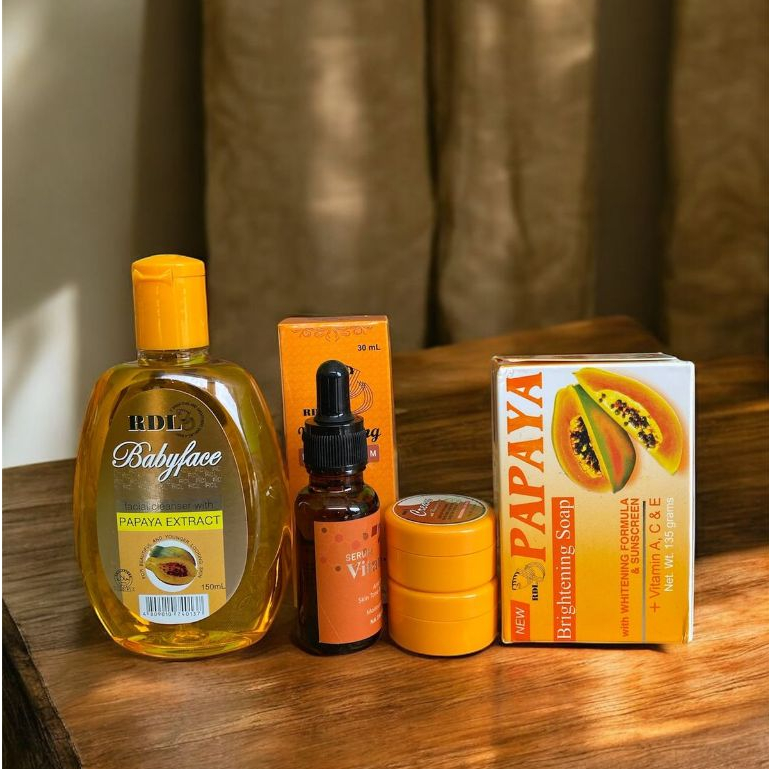 Paket 5in1 Rdl Facial Cleanser Papaya Extract Bpom / Rdl