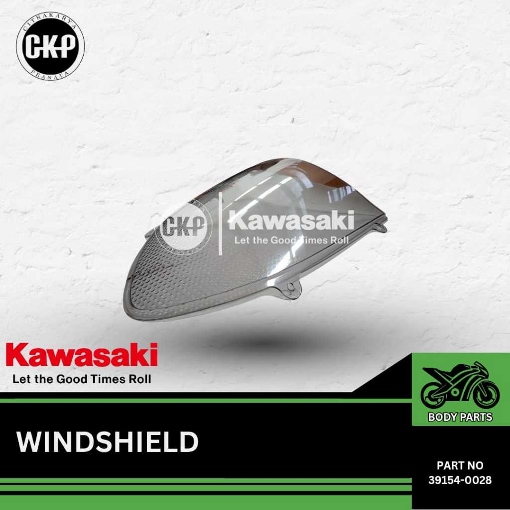 39154-0028 Windshield Kawasaki Ninja 250 Karbu – Visor Depan Original Kawasaki Genuine Parts (KGP)