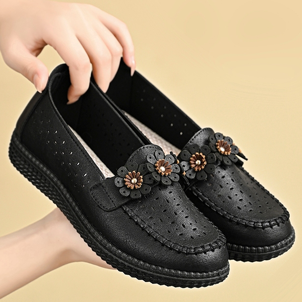 QINGSHUI Sepatu Wanita Sepatu Docmart Flat Shoes Loafers Wanita Sepatu Wanita Kerja