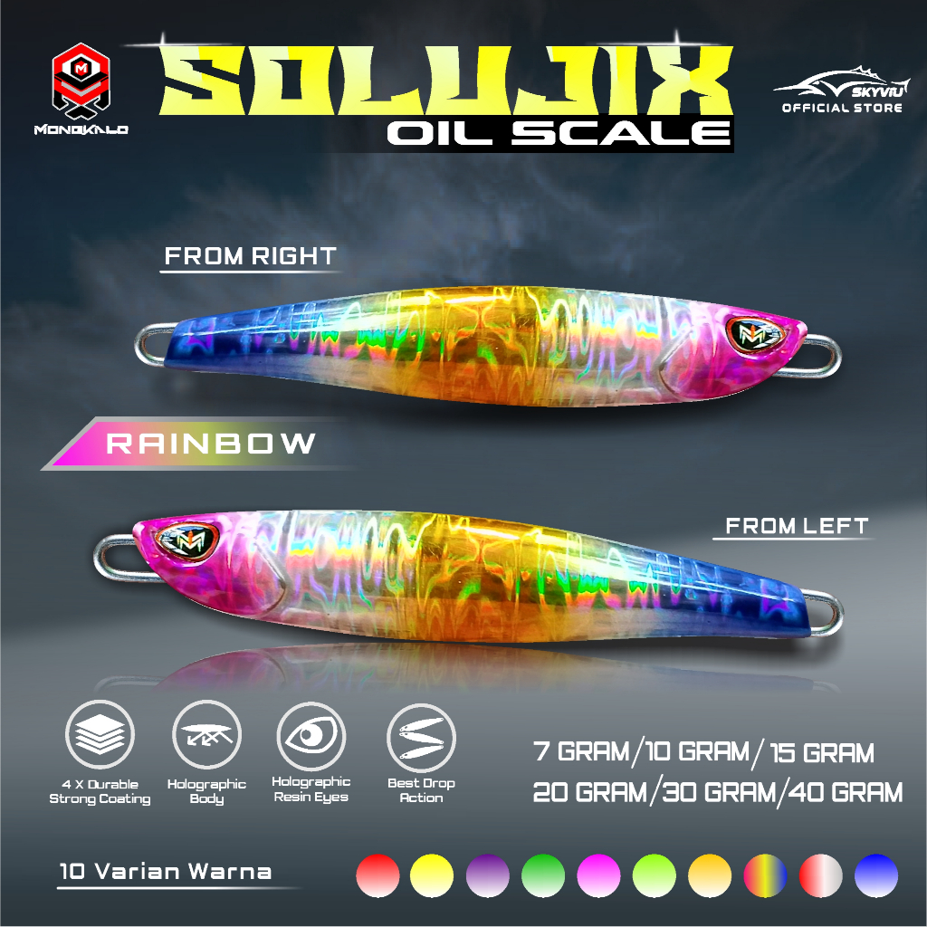 Mongkalo Solujix Minyak noGID noMotif Candy 40 Rainbow