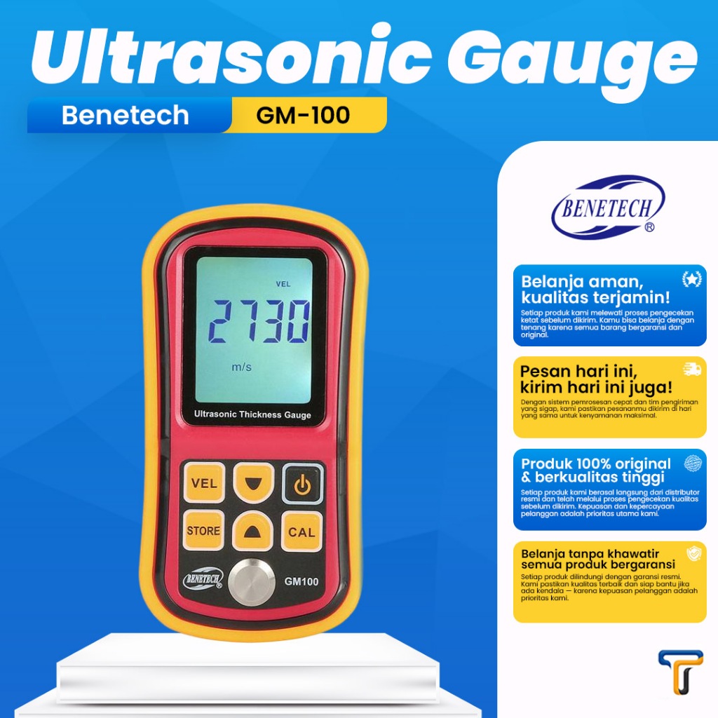 Ultrasonic Thickness Gauge GM100 BENETECH Tester GM-100 GM 100 Meter