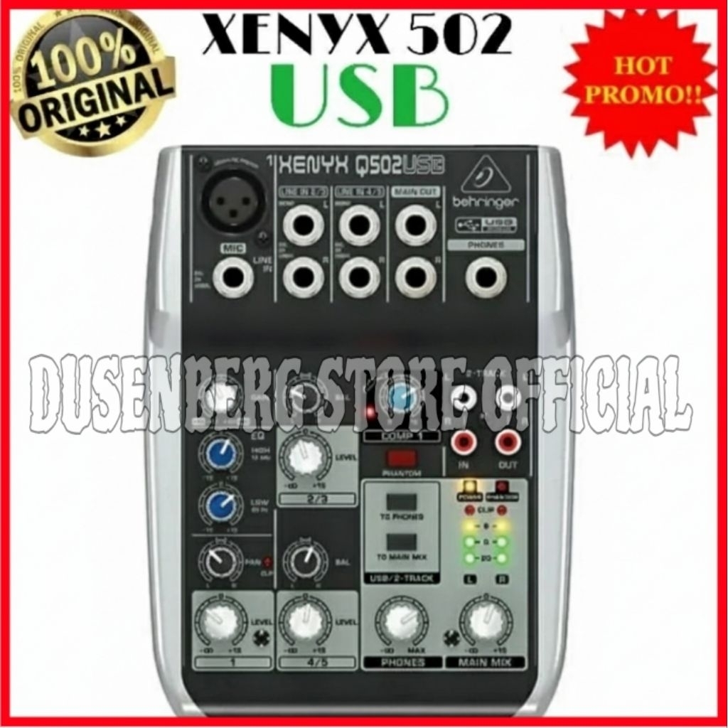 Mixer Behringer Xenyx Q 502Usb Mini Audio Mixer XENYX Q502USB