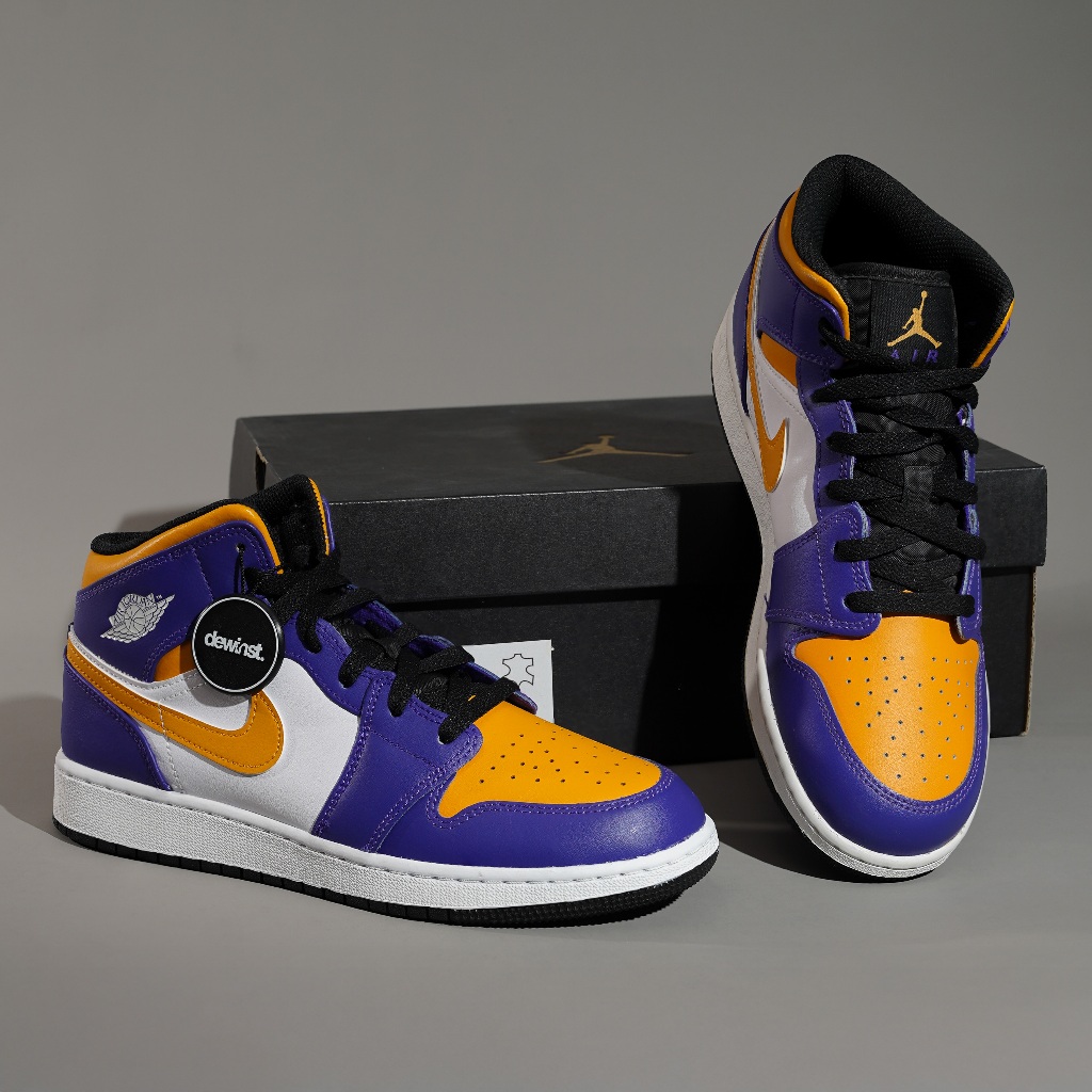 Air Jordan 1 Mid Lakers GS