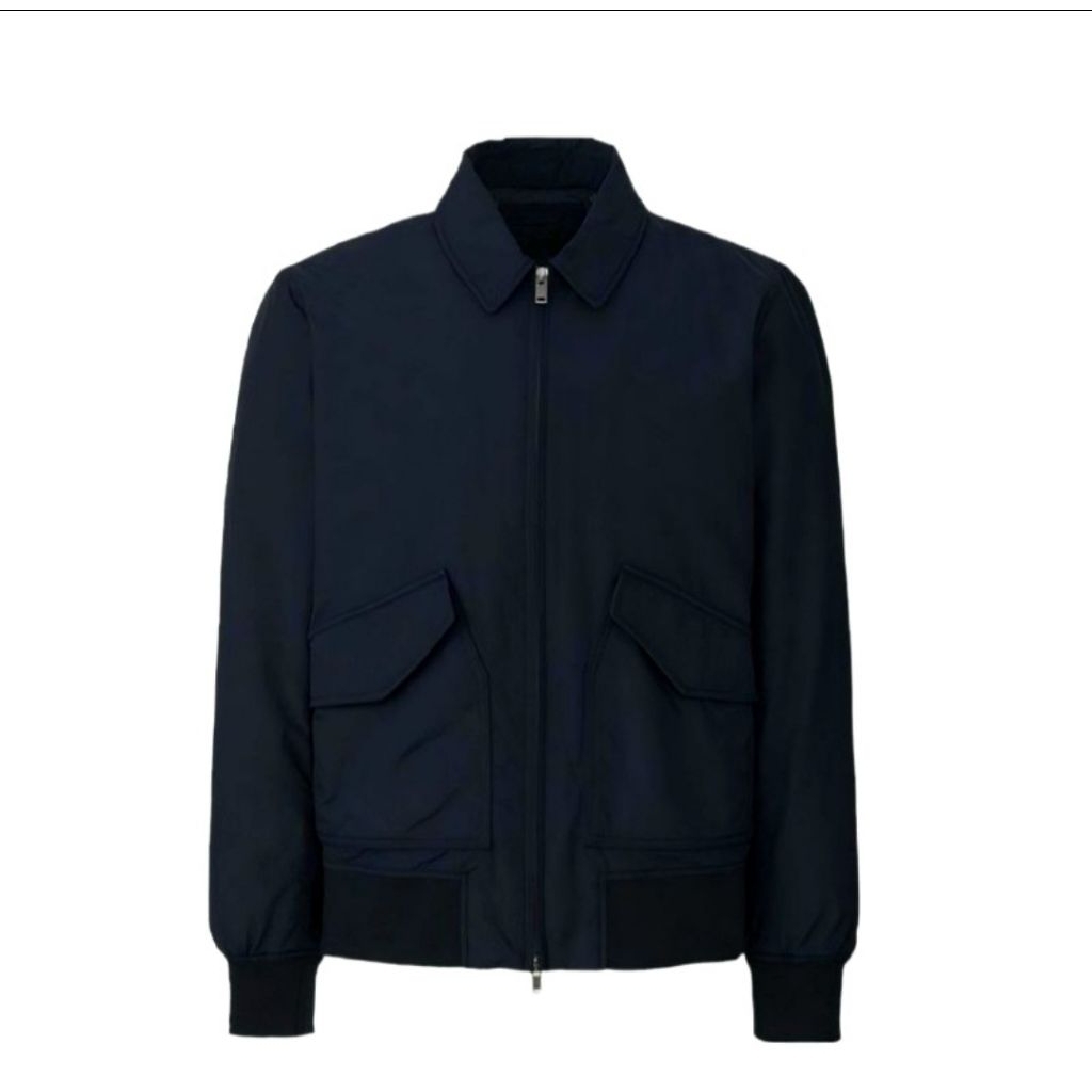 Uniqlo flight jacket double zipper