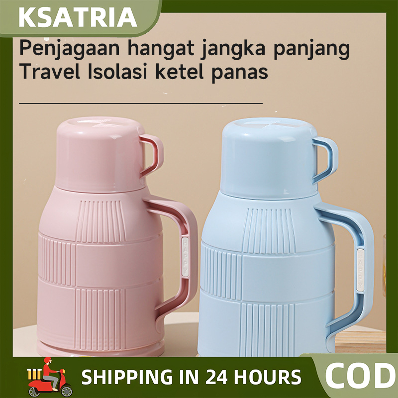 [Promo Best Deal] Termos Jug Panas Dingin 24 Jam 1Liter / Thermos with Handle / Termos Air Panas Bay