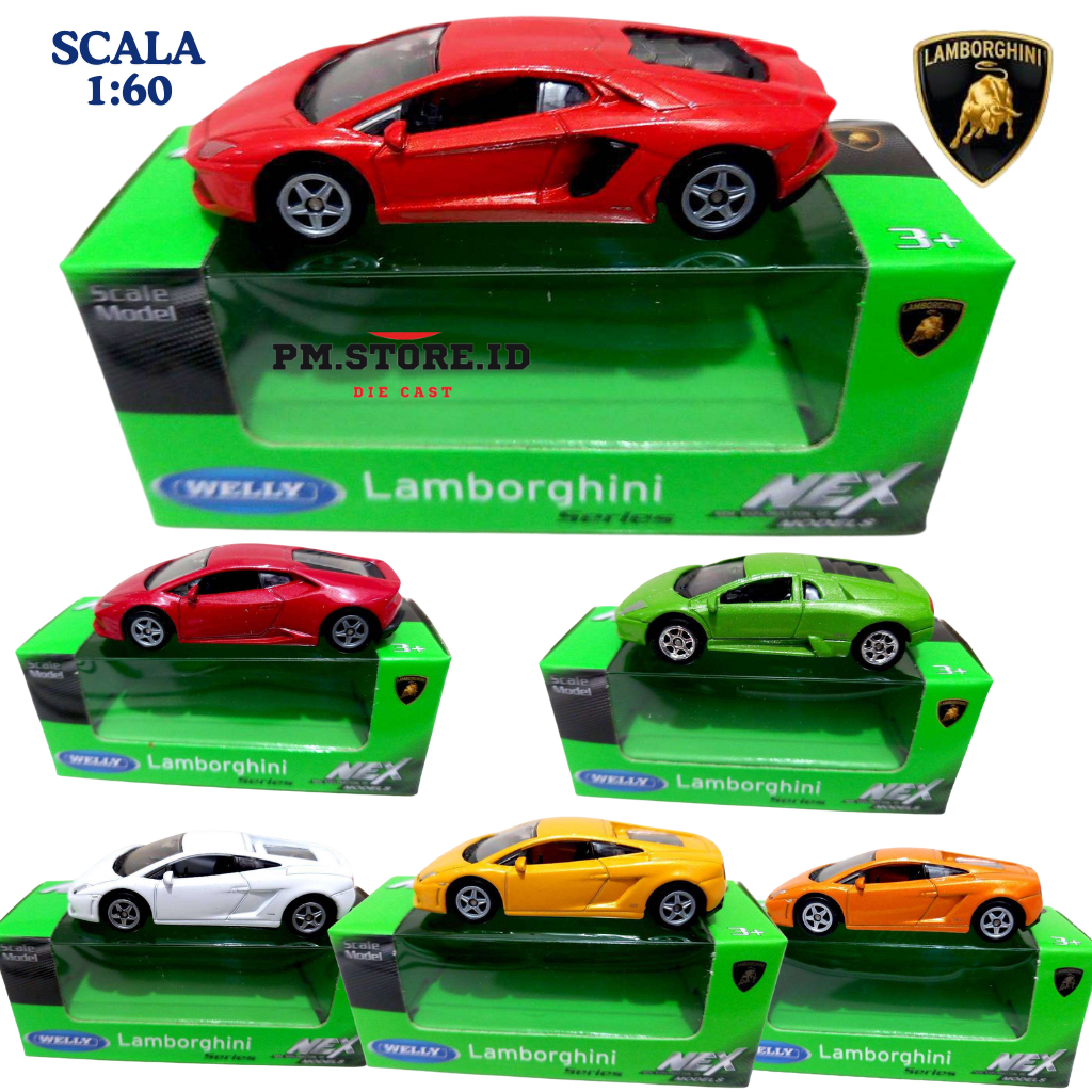 Dieiecast Nex Welly Lamborghini Series Galardo Huracan Aventador Scala 1:60