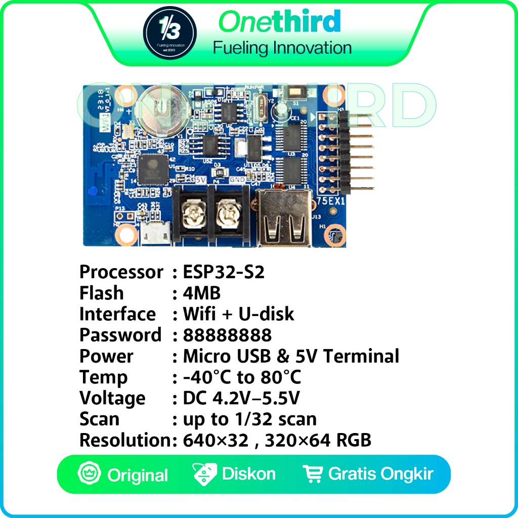 HUIDU HD-WF1 Controller LED Matrix Runing Text RGB P2.5 P5 P10 RGB