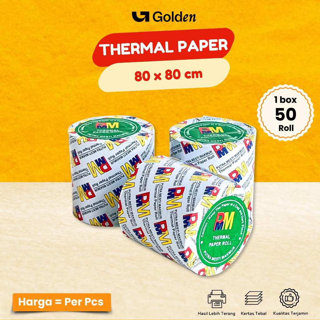 [ROLL] Kertas Struk Thermal PMM Thermal Roll Struk Kasir 80 x 80 mm