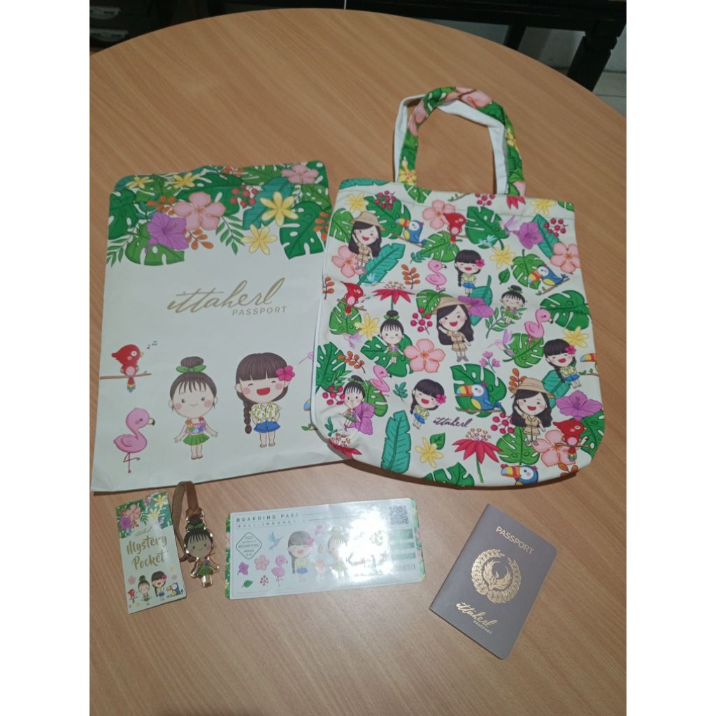 ittaherl passport bali + mystery pocket + tote bag