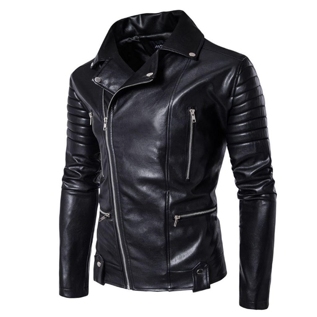 BESTPROMO DELIZIA RAMONES SERIES RAMONES JAKET KULIT PRIA ORIGINAL MOTOR TOURING PRIA SEMI KULIT