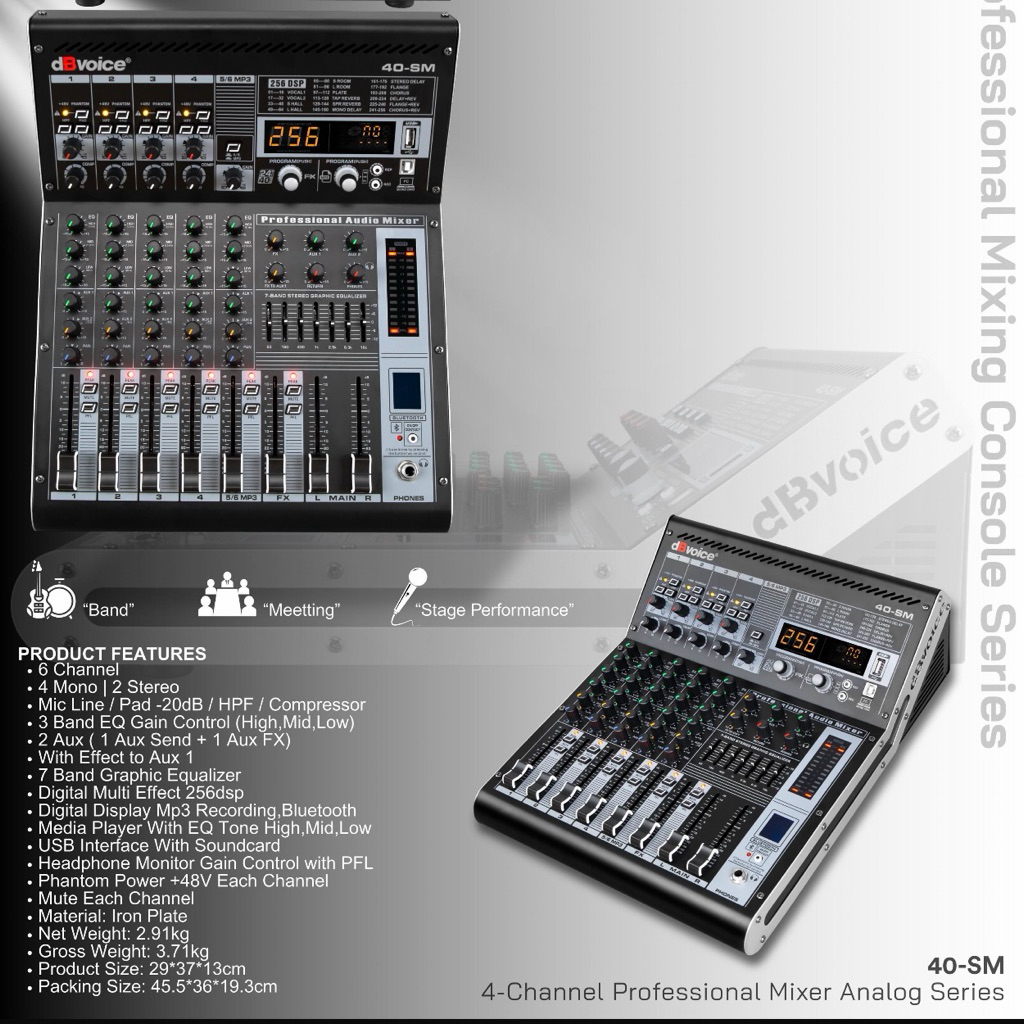 Mixer dB Voice 40 SM Original 4 Channel dbvoice 40SM
