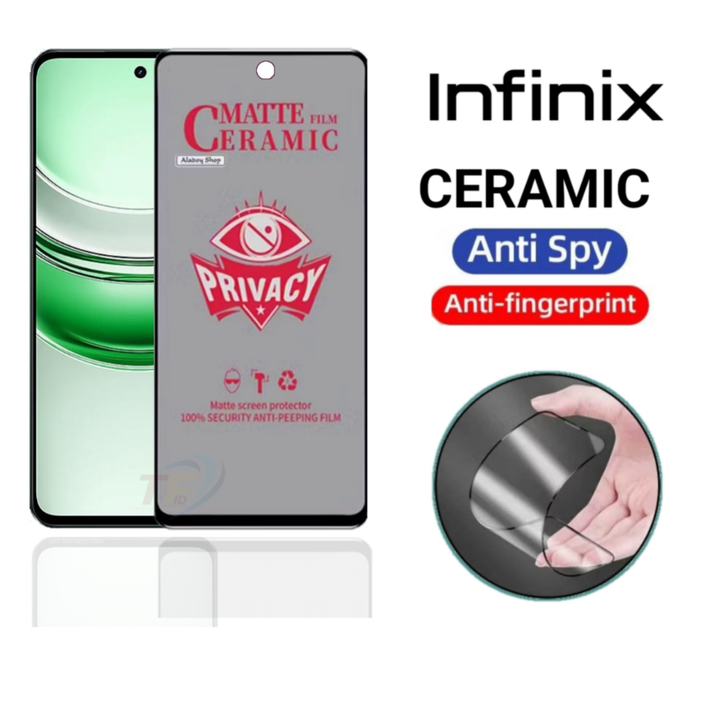 Ceramic Matte Spy infinix Note 12 Note 12 2023 Note 12 NFC 2023 Note 12 5G Note 12 G96 tempered glas