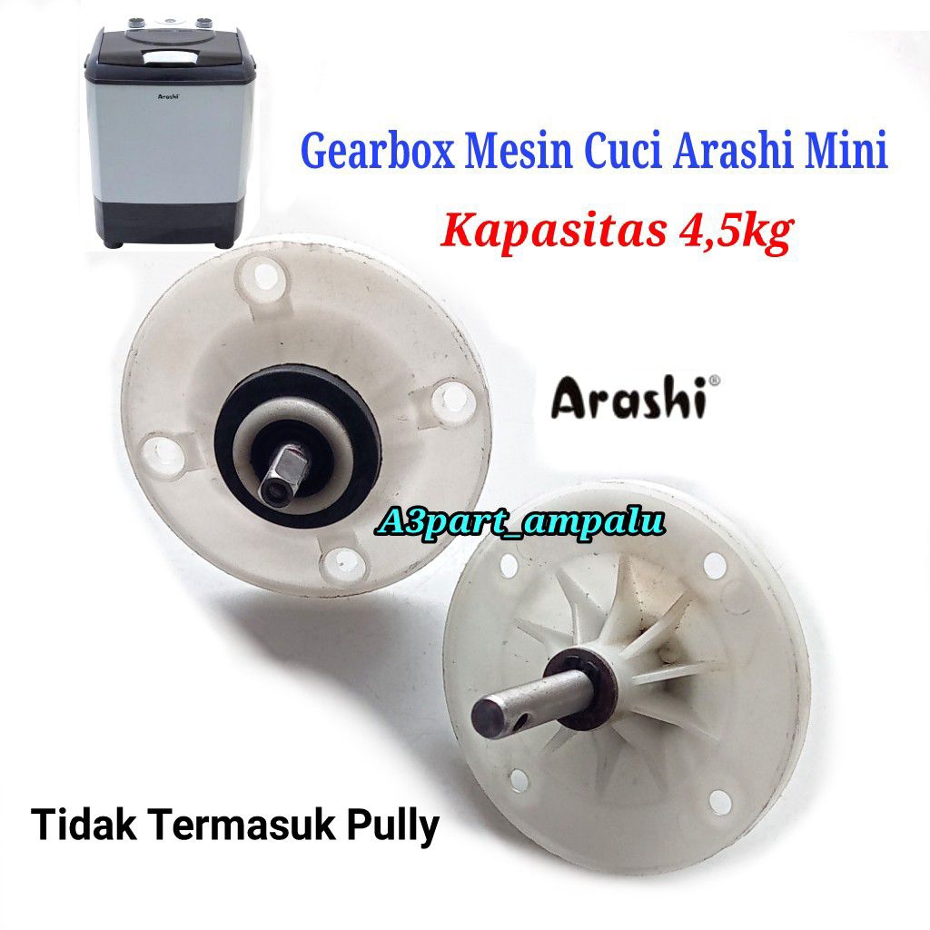 Gearbox Mesin Cuci Arashi Mini Kapasitas 4,5kg As Kotak