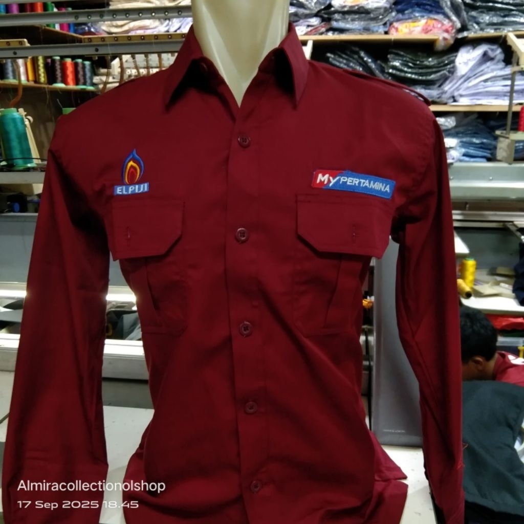 kemeja mypertamina elpiji seragam mypertamina elpiji baju pertamina elpiji