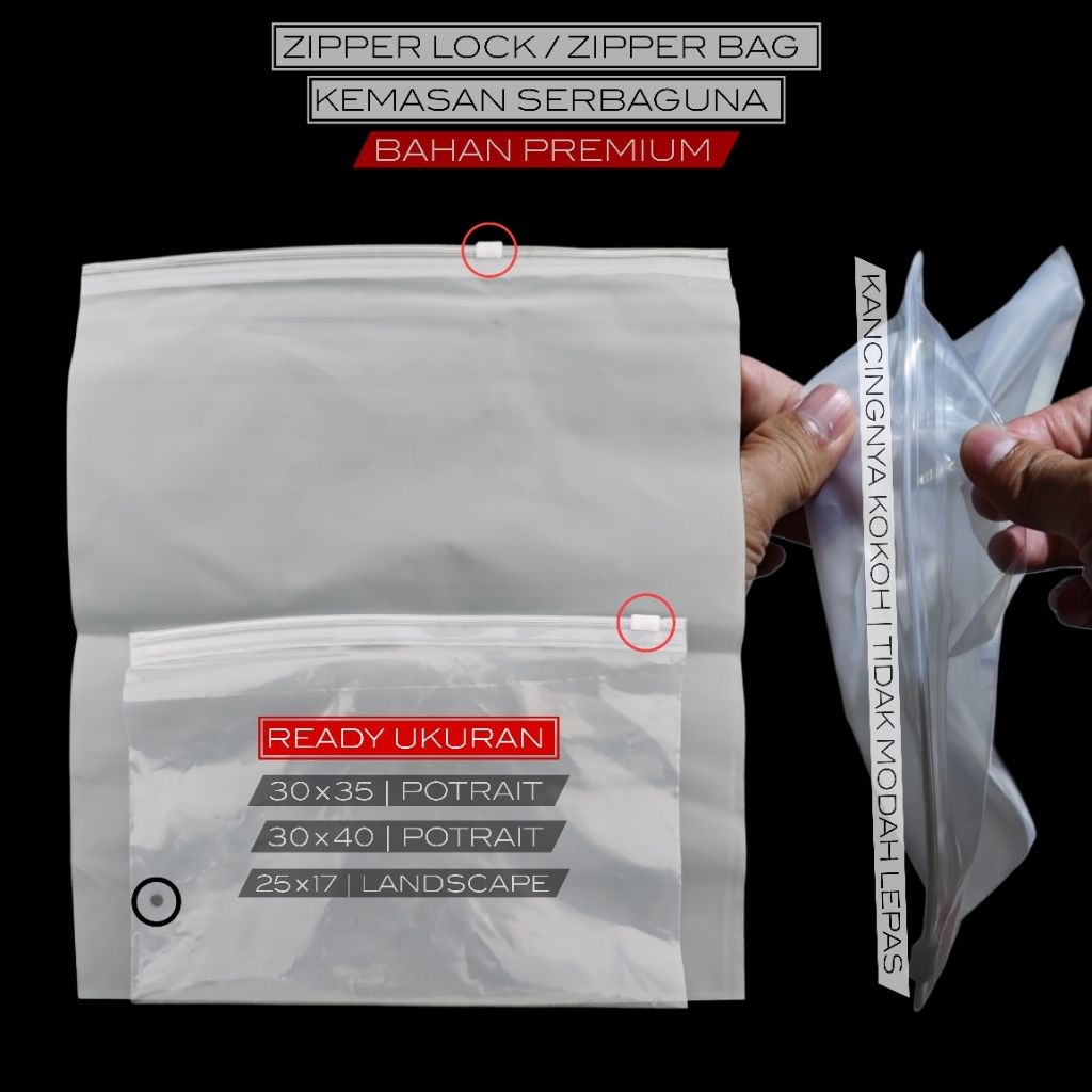 PLASTIK ZIPLOCK 30x35 Doff Potrait