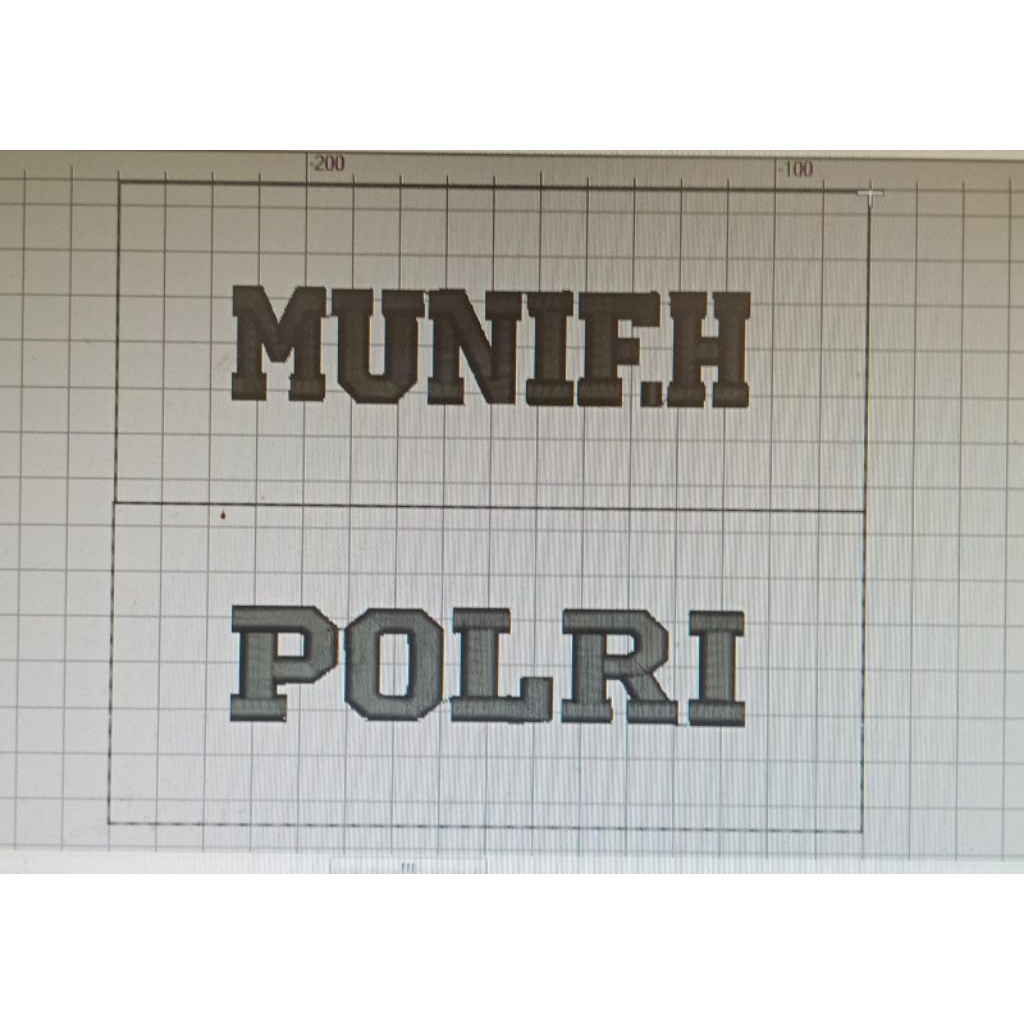 CUSTOM NAMA POLRI BORDIR TIMBUL