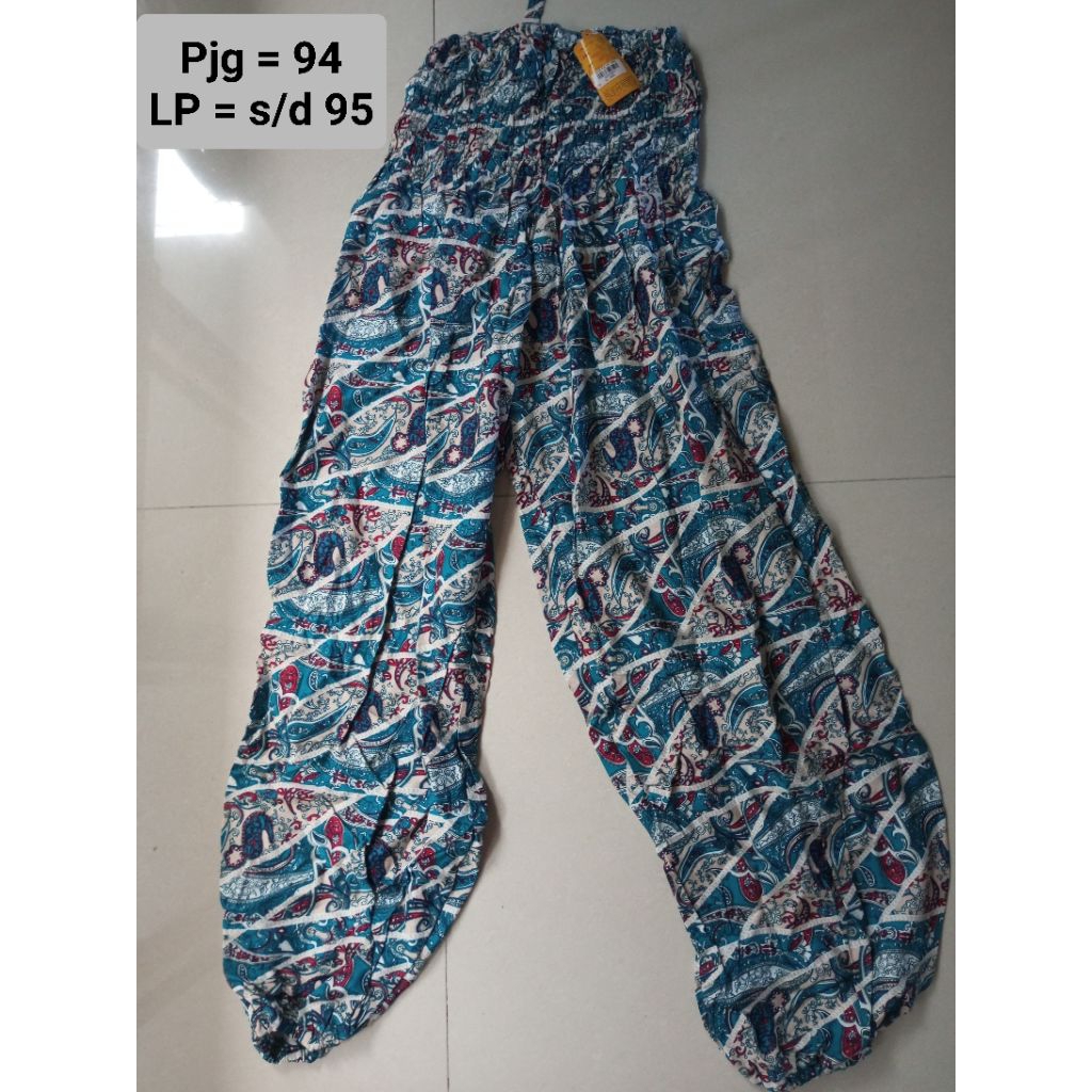 CELANA PANJANG ETNIK BALI KRISNA KATUN ADEM PINGGANG KARET