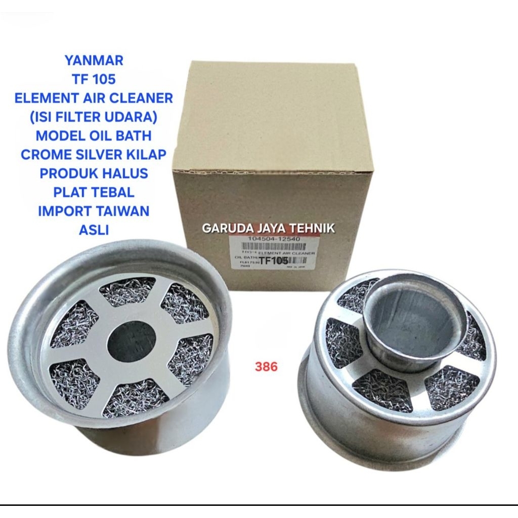 Filter udara saringan hawa yanmar tf105 model oil bath milenium model baru. Import taiwan asli. Elem