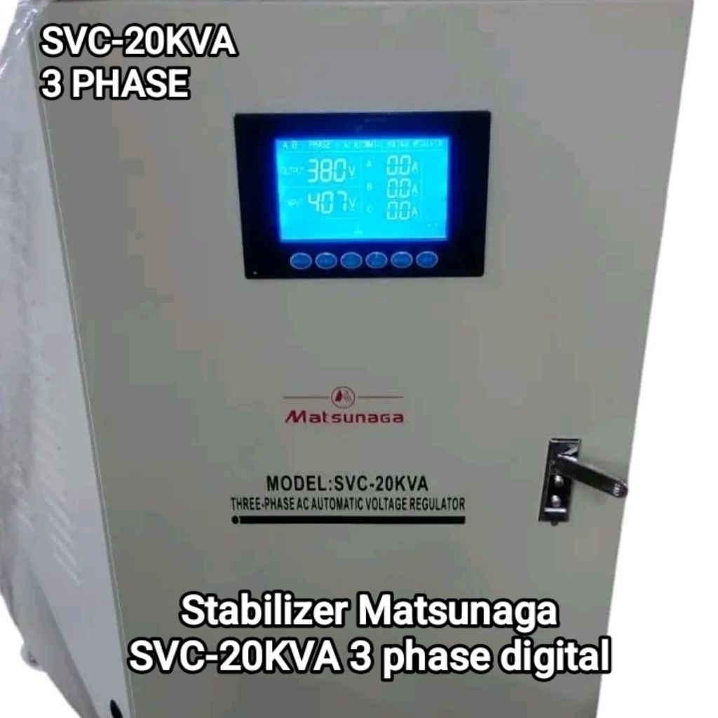 Stabilizer listrik/Stavol Matsunaga 20kva 3phase digital/Stabilizer Matsunaga 20000watt 3phase/AC AU