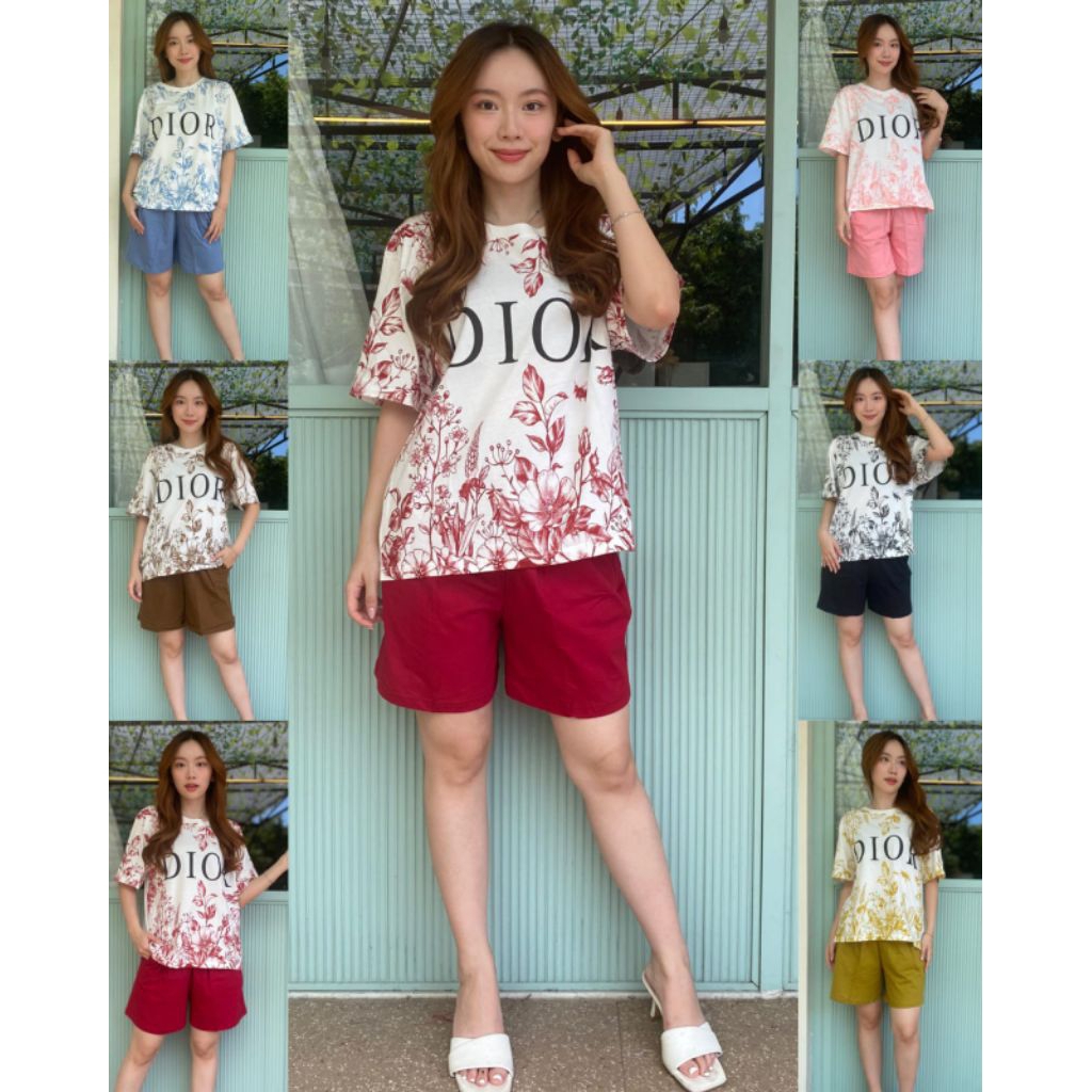 Set wanita import kaos premium import