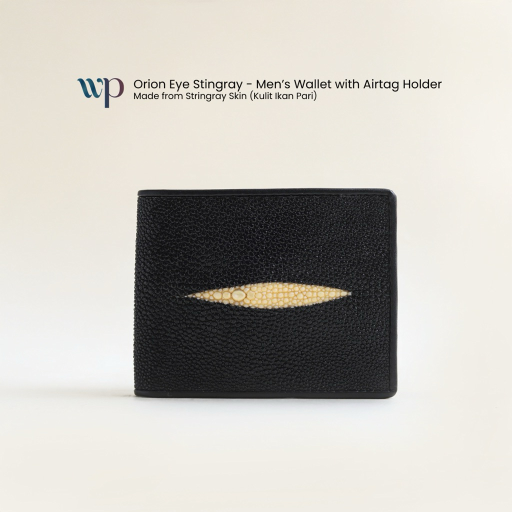 WP - ORION EYE Stingray Men’s Wallet with Airtag Holder | Dompet Lipat Pria Kulit Ikan Pari dengan A
