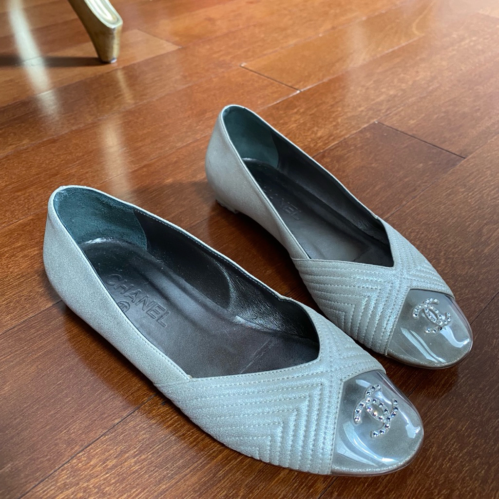 preluv chanel flat shoes authentic