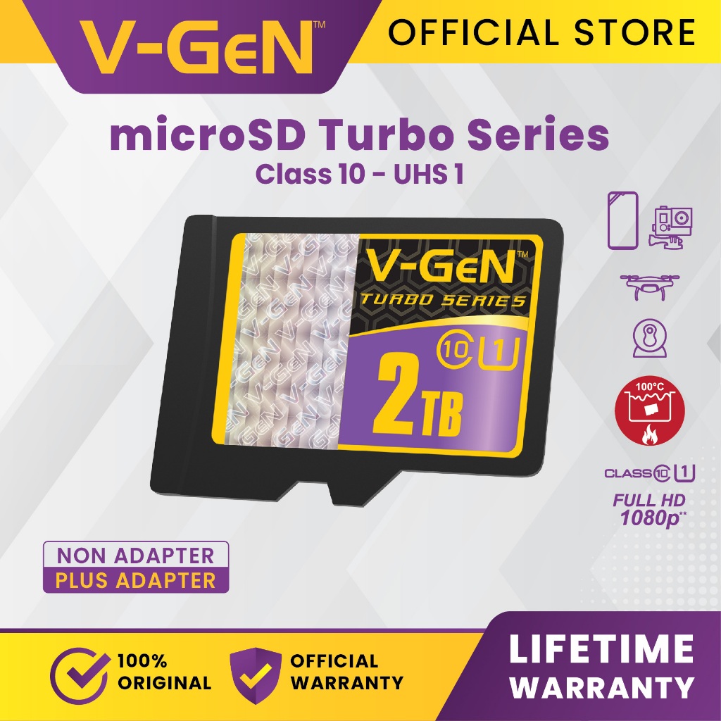 Micro SD V-GeN Turbo 2TB Class 10 Memory Card