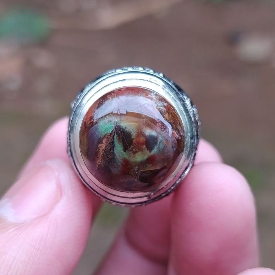 (BISA COD) Cincin Batu Akik Pancawarna Garut Kirpay