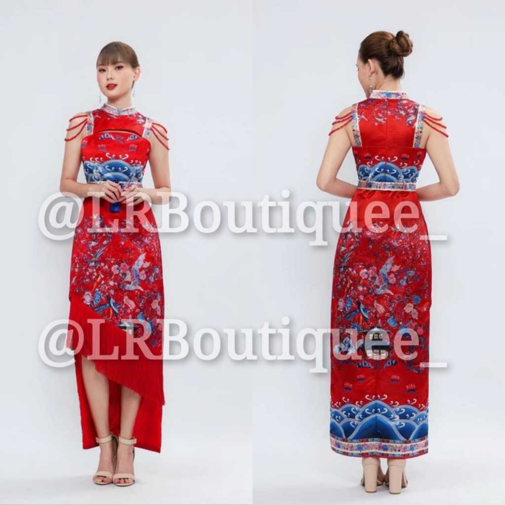 LR Boutique Midi Cheongsam Dress 012 / Dress Cheongsam/ Dress Sangjit/ Cheongsam Dress