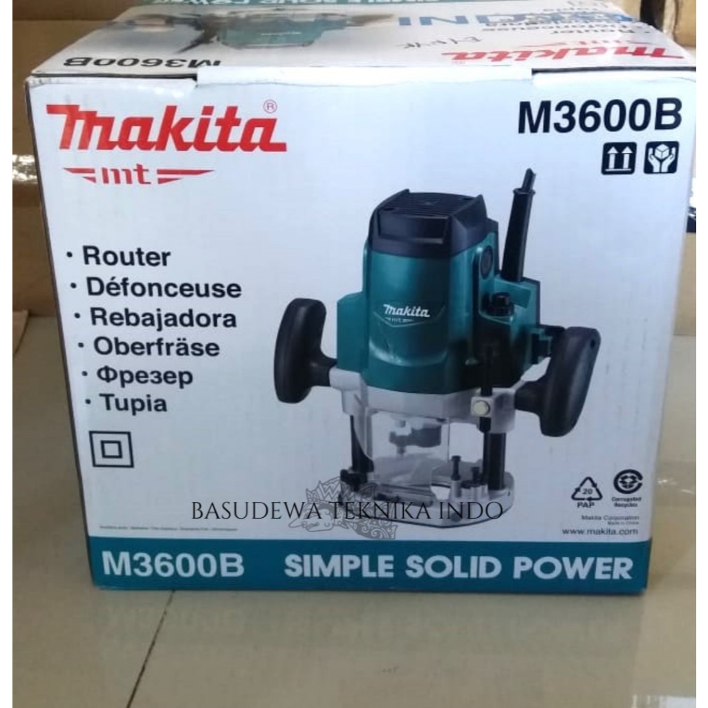 MAKITA MESIN PROFIL KAYU WOOD ROUTER 1/2" 12mm M3600B / MAKITA M 3600 B MESIN ROUTER
