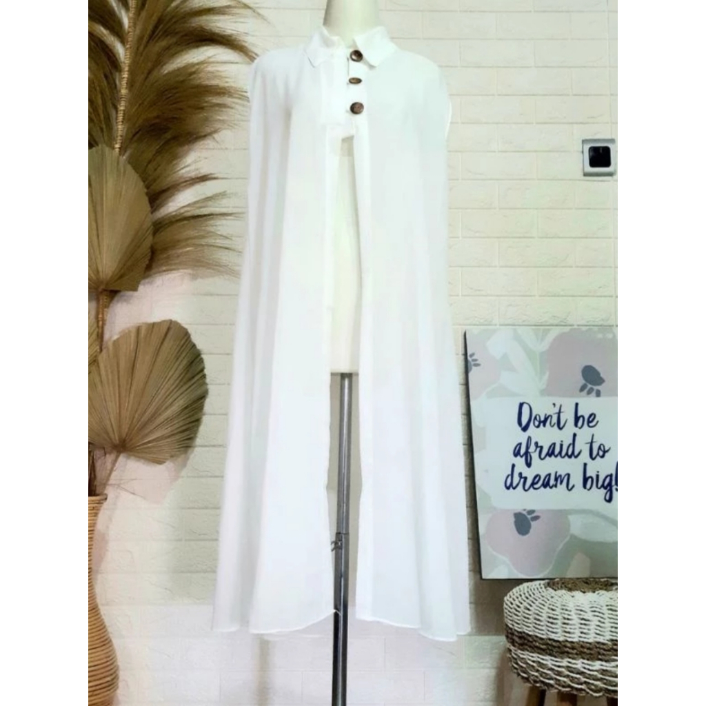 Cardigan Wanita Ceruty Babydoll Tanpa Lengan Outer Kekinian