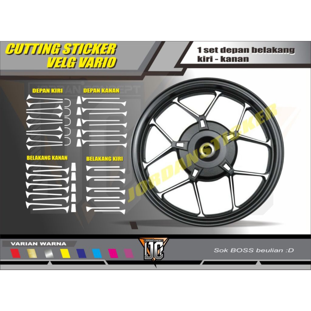 Stiker velg Vario ala ala x mode Cutting sticker variasi velg vario