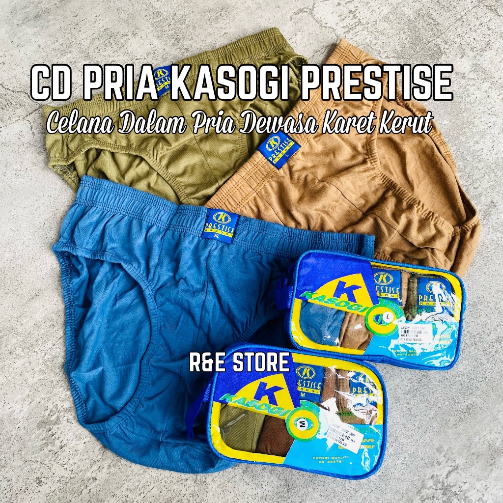 Celana Dalam Pria Dewasa Kasogi Prestise (1box isi 3pcs) Celana Dalam Laki Laki / CD Daleman Pria