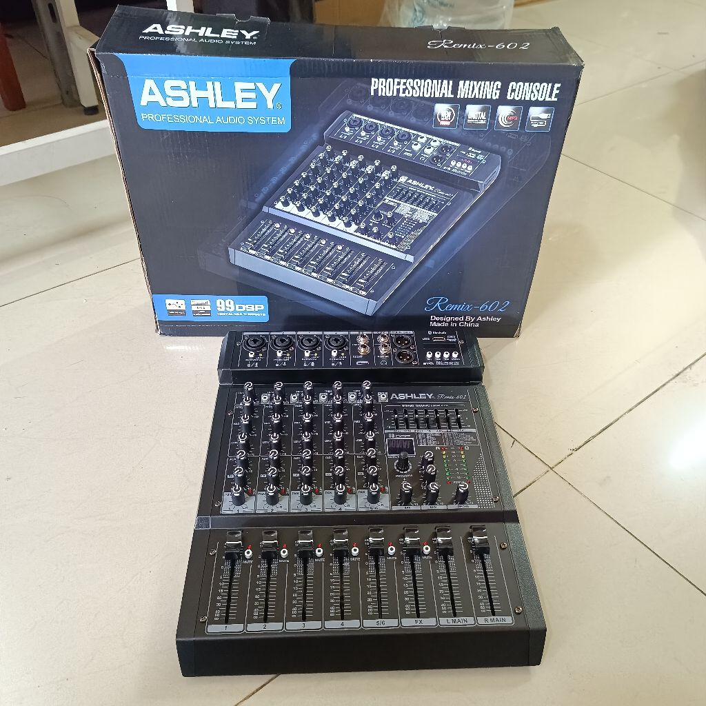 Mixer Ashley Remix 602 Original Mixer 6 channel Ashley Remix 602 Bluetooth Soundcard Original Ashy R
