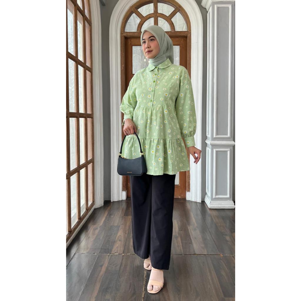 ATASAN KATUN KOREA / BAJU WANITA MUSLIM/ WARNA DIABI ADIBA/ GROSIR TANAH ABANG