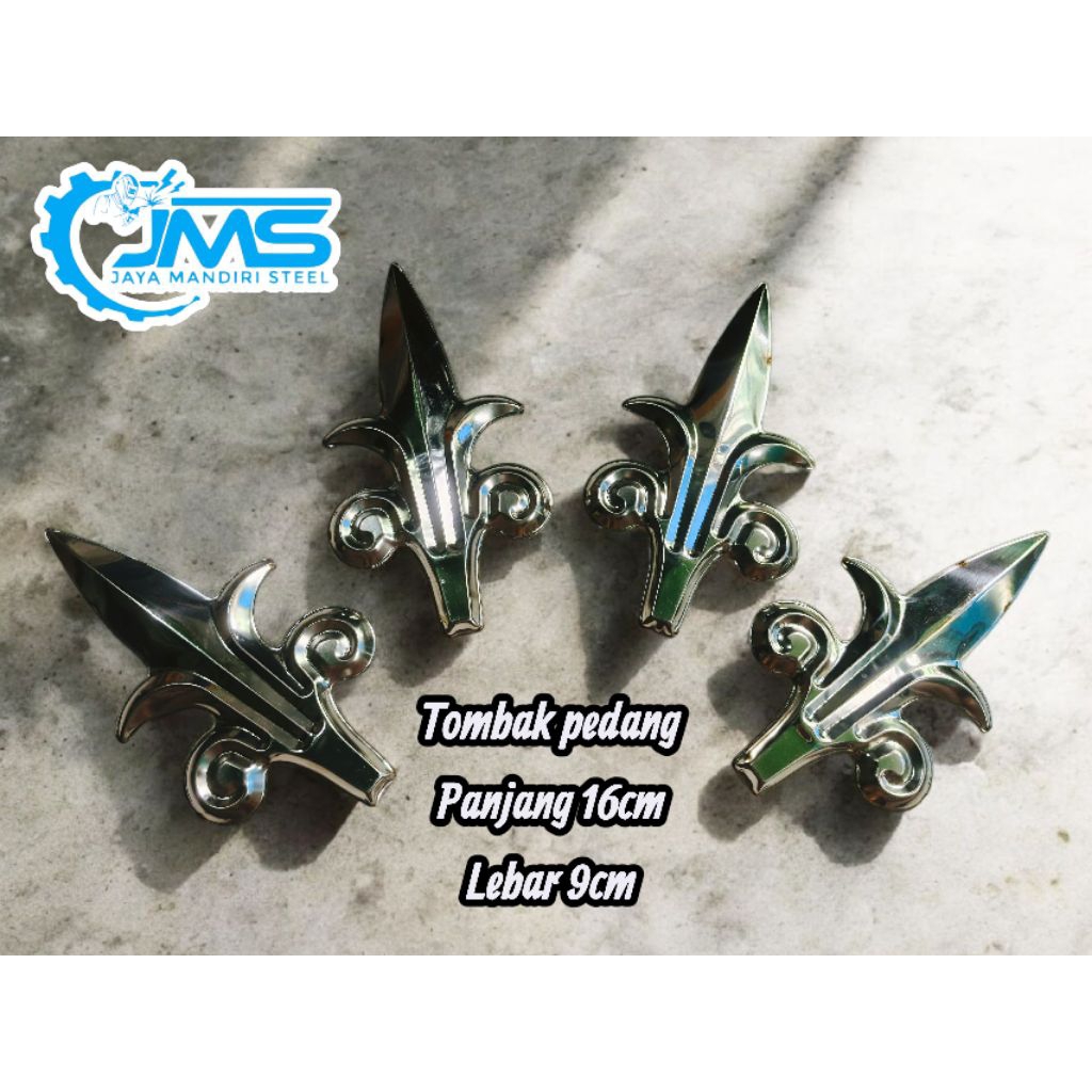 ORNAMEN PAGAR STAINLESS TOMBAK PEDANG BAHAN TEBAL TAHAN KARAT