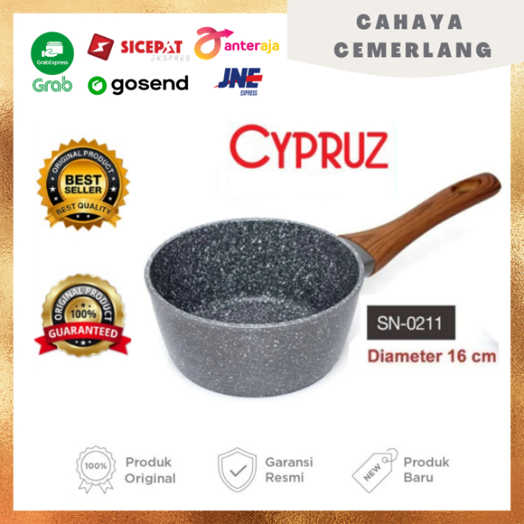 Panci Penggorengan Marble Induksi | Sauce Pan CYPRUZ SN-0212 / SN-0211