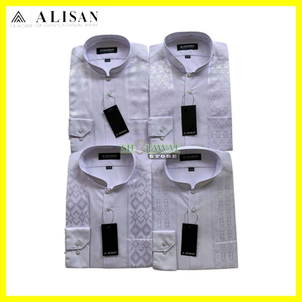 Baju Koko Alisan Panjang Premium / Baju Koko Pria Alisan Lengan Panjang / Koko Alisan Lengan Panjang