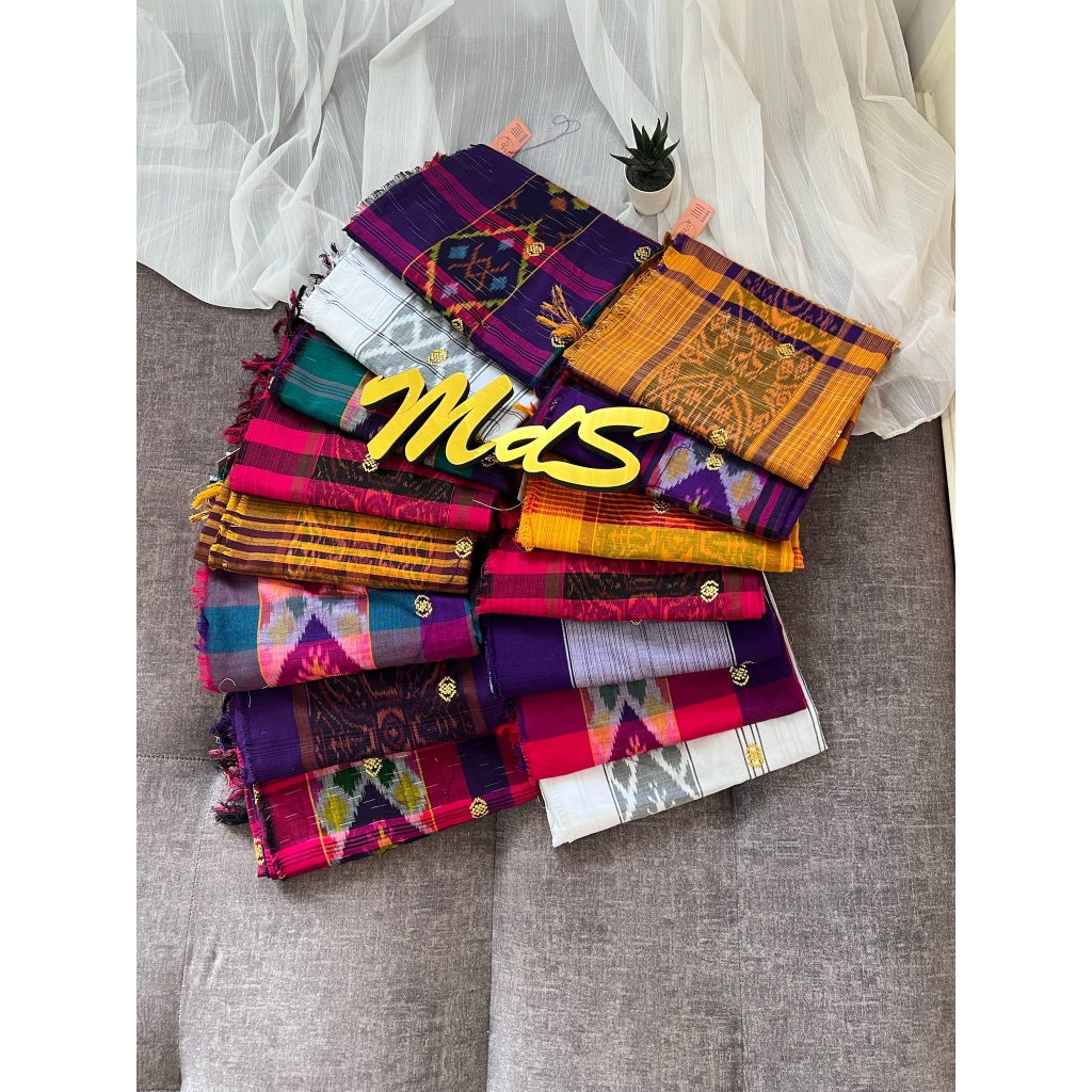 MdS Kamen Tenun Endek Dobol Set Selendang Tretes Banyumas