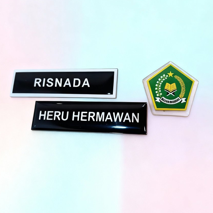Name Tag | Nama Dada | Papan Nama Dada Akrilik | Name Tag Akrilik Resin | Nama Dada Dokter PNS ASN K