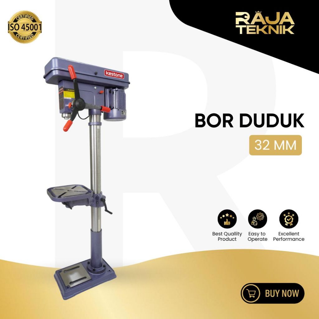 Bor Duduk 32 MM (220 V / 380 V) - Bench Drill - Mesin Bor Duduk Listrik