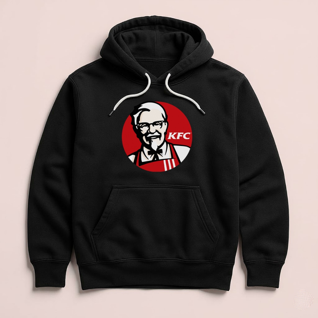 Hoodie Kentucky Fried Chicken KFC Sweater Fleece Hoodie Black Hitam Cloth