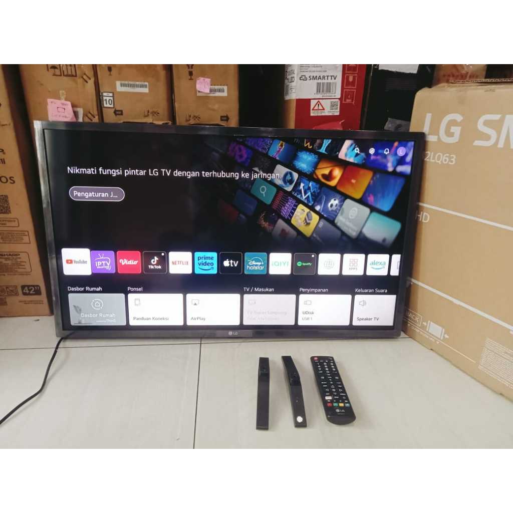 TV LD LG 32IN HD SMART TV Youtube Digital TV Kondisi bekas pemakain masih segel 6098F