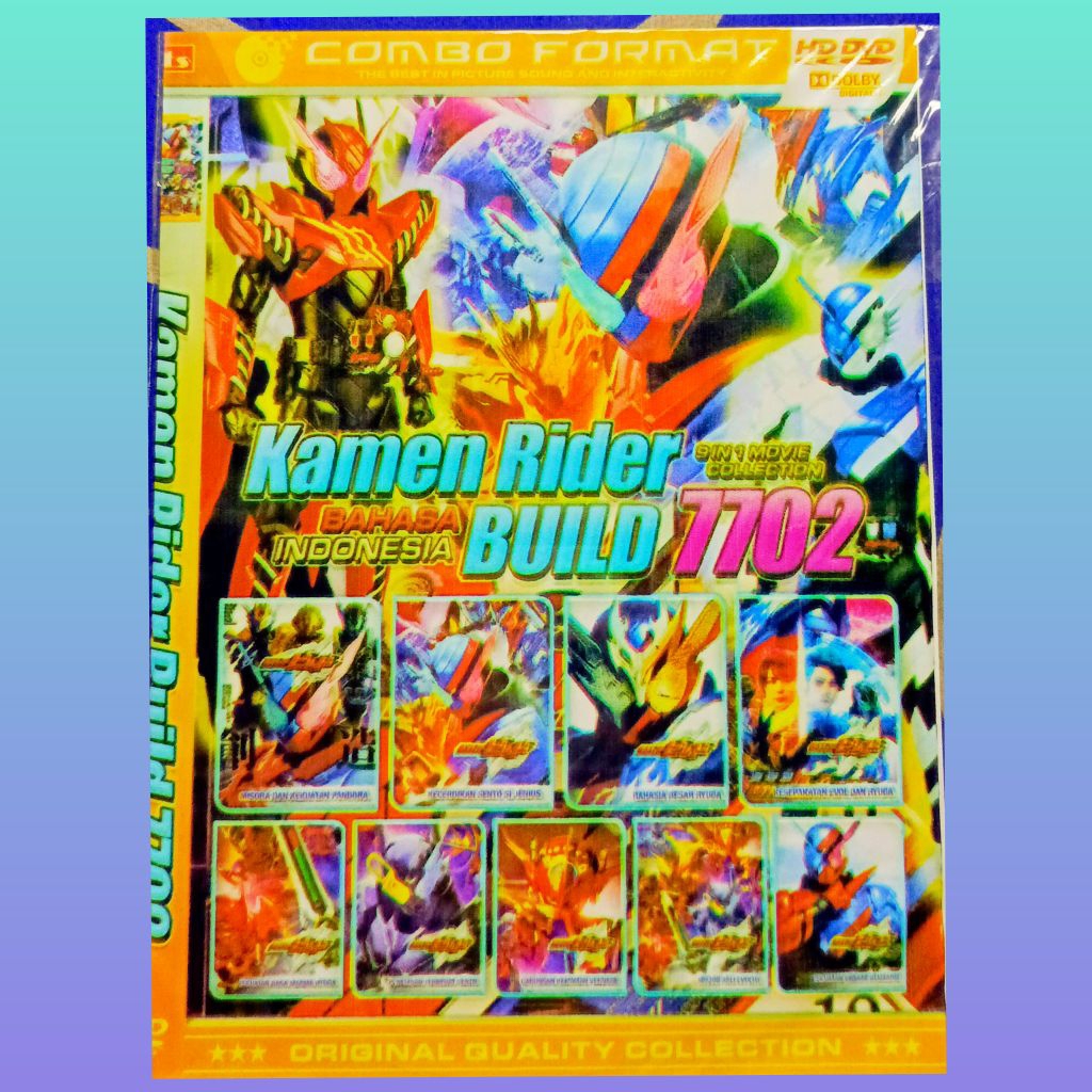 Kaset film kartun Kamen Rider build 7702 koleksi isi 9 judul film pilihan terbaik