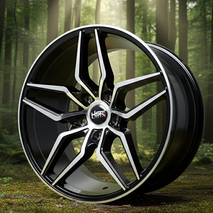 VELG MOBIL BMW F30 BMW E46 BMW E36 BMW E39 BYD SEAL HSR KUMI R18 PCD 5X120 LEBAR BELANG 85/95 BLACK 